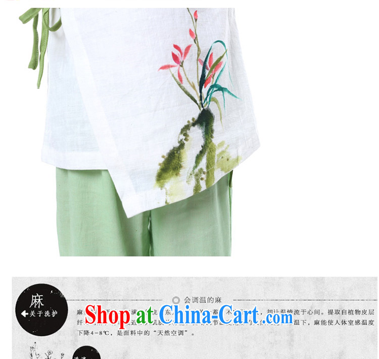 Retro Han-Chinese qipao/sleeveless parent-child with mother and daughter with Chinese wind cotton Ma hand-painted white adults, M code (the Code) pictures, price, brand platters! Elections are good character, the national distribution, so why buy now enjoy more preferential! Health