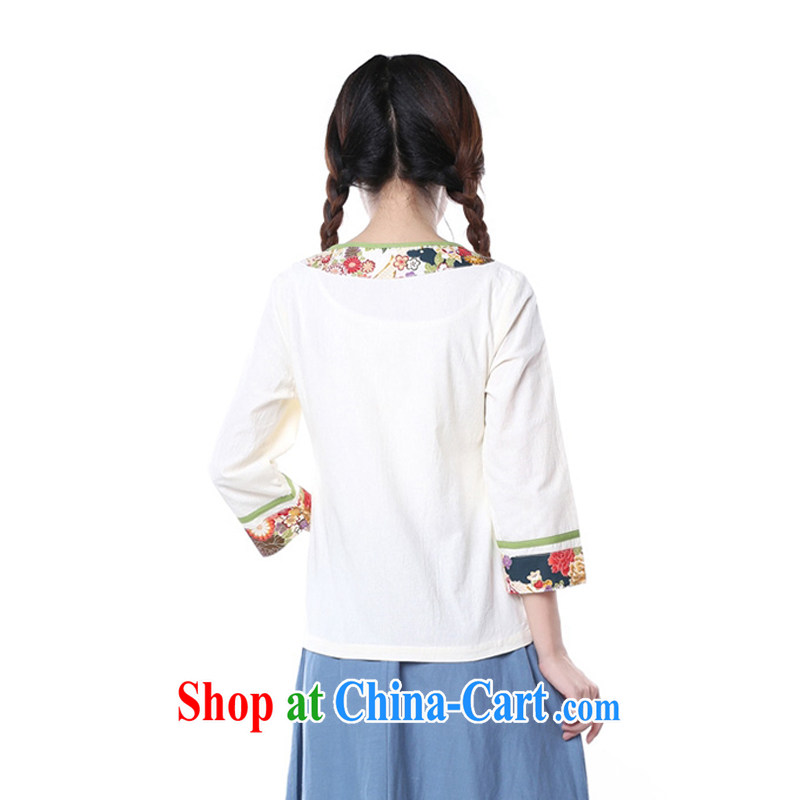 Retro Han-Chinese qipao/sleeveless parent-child with mother and daughter, with China wind cotton Ma hand-painted white adults, M code (the Code), LO . MU Beauty, shopping on the Internet