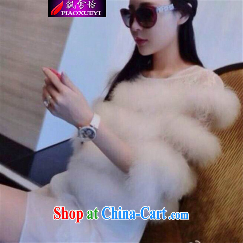 Snow Yee 2015 quarter, new stylish big temperament of Yuan plush T-shirt picture color M, snow Yee (piaoxueyi), online shopping