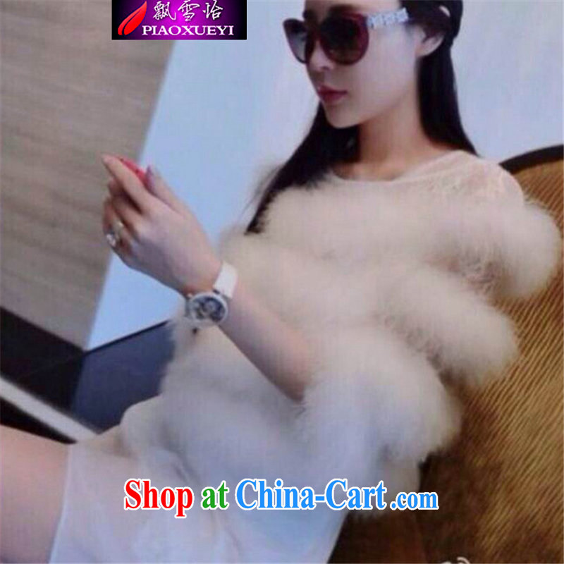 Snow Yee 2015 quarter, new stylish big temperament of Yuan plush T-shirt picture color M, snow Yee (piaoxueyi), online shopping