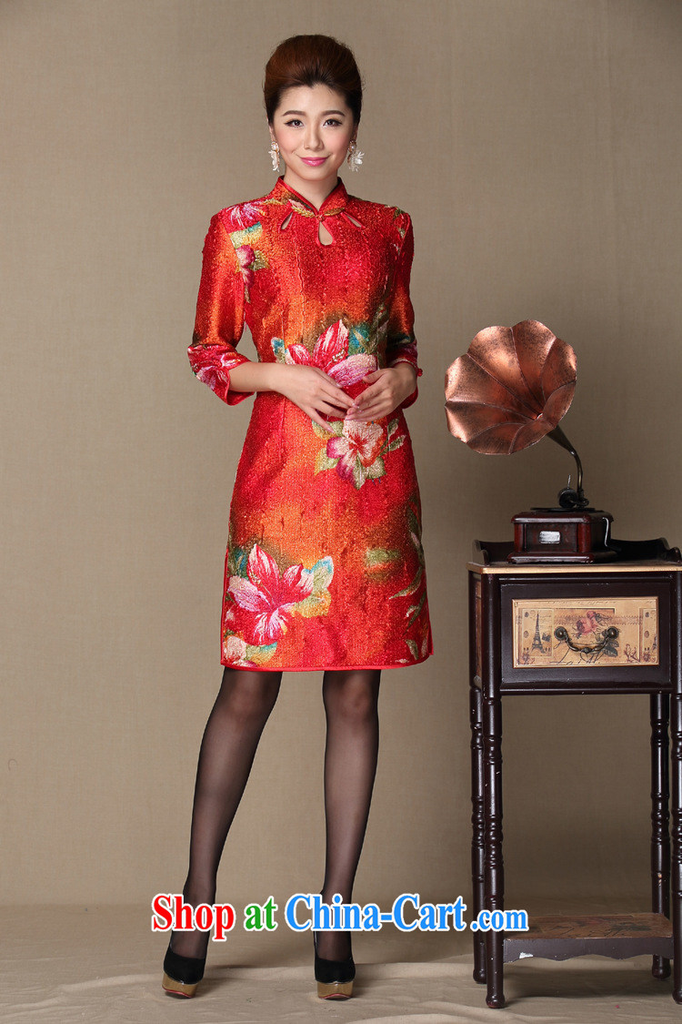 fall and winter stylish festive young mother with silk wrinkled Openwork dresses on older mothers with TGY 198 red XXL pictures, price, brand platters! Elections are good character, the national distribution, so why buy now enjoy more preferential! Health