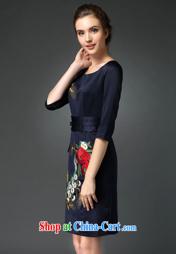 Yue love Ya 2015 spring new elegant style dinner dress cheongsam embroidered beauty dresses DR 98,026 Tibetan cyan XXXL pictures, price, brand platters! Elections are good character, the national distribution, so why buy now enjoy more preferential! Health