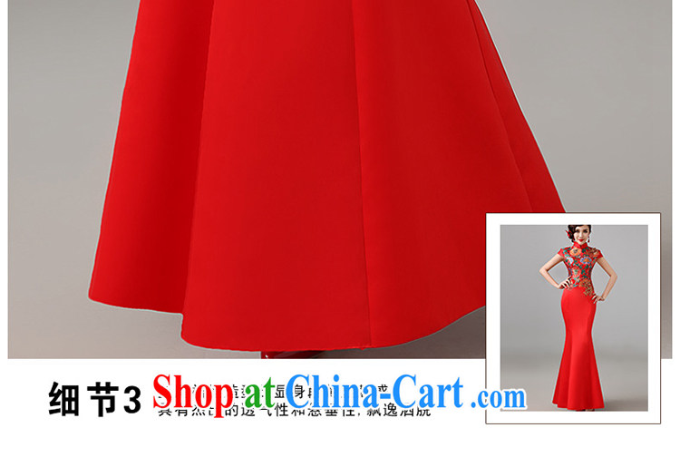 2014 New red short sleeves cheongsam dress Chinese marriages served toast long retro improved cheongsam M pictures, price, brand platters! Elections are good character, the national distribution, so why buy now enjoy more preferential! Health
