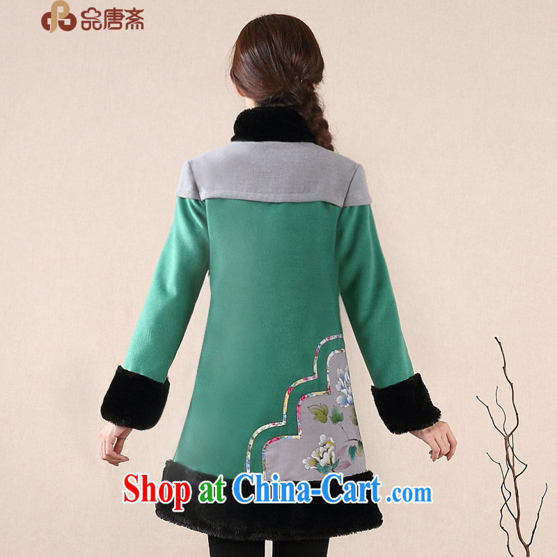 Mr Henry Tang, Id al-Fitr 2014 winter clothing new Ethnic Wind hand-painted improved retro Tang jackets female Green XL, Tang ID al-Fitr, shopping on the Internet
