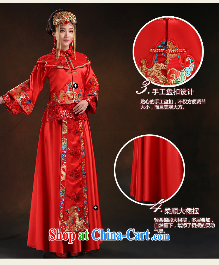 Ferrara 2015 bride Chinese Antique cheongsam Phoenix use long-sleeved retro wedding toast Sau Wo serving pregnant women, Suzhou XL ship pictures, price, brand platters! Elections are good character, the national distribution, so why buy now enjoy more preferential! Health