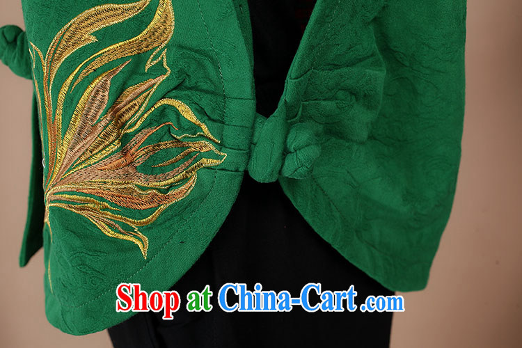 Autumn 2014 the Chinese T-shirt Chinese Ethnic Wind female a jacket pants two-piece to sell FG 17 green package M pictures, price, brand platters! Elections are good character, the national distribution, so why buy now enjoy more preferential! Health