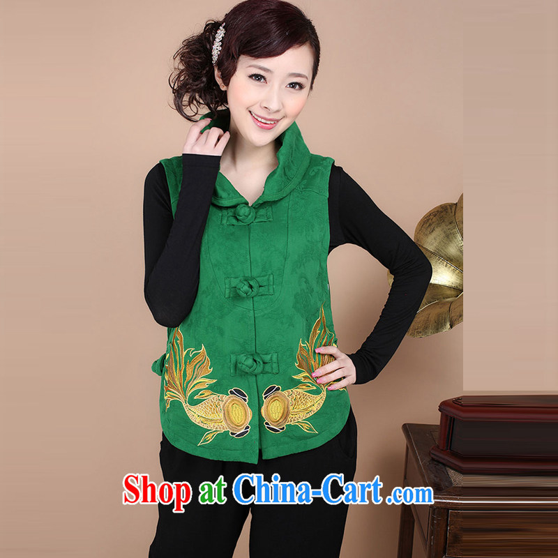 Autumn 2014 the Chinese T-shirt Chinese Ethnic Wind female Ma a jacket pants two-piece to sell FG 17 green package M, charm and Asia Pattaya (Charm Bali), and, on-line shopping