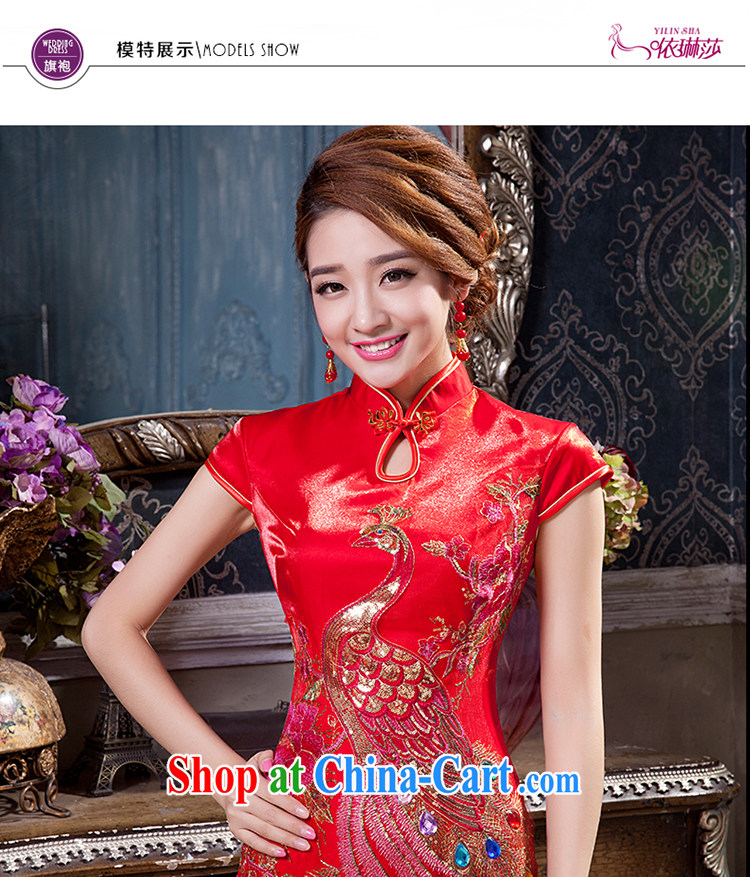 Chinese improved in short, long, short-sleeved qipao gown of Ethnic Wind beauty floral bridal wedding dresses XL pictures, price, brand platters! Elections are good character, the national distribution, so why buy now enjoy more preferential! Health