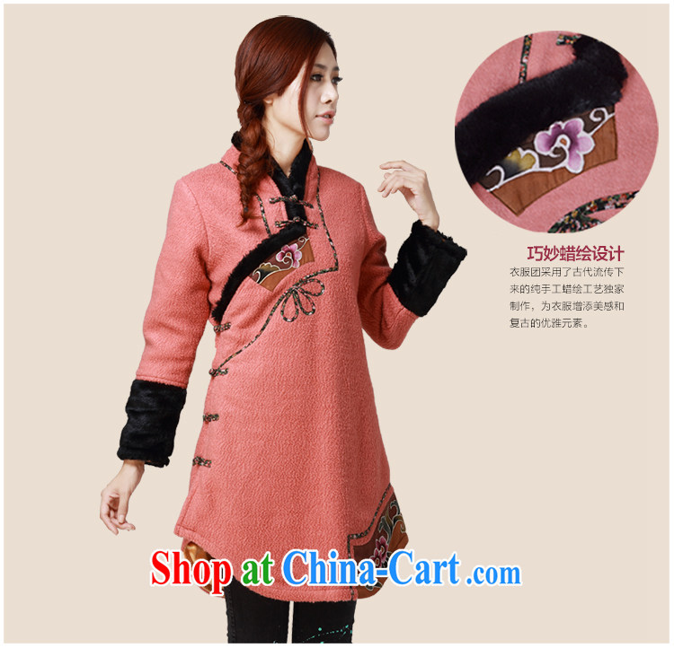Mr Henry Tang, Ramadan 2014 winter clothes new nation in the wind, long-sleeved retro improved cheongsam pink XL pictures, price, brand platters! Elections are good character, the national distribution, so why buy now enjoy more preferential! Health