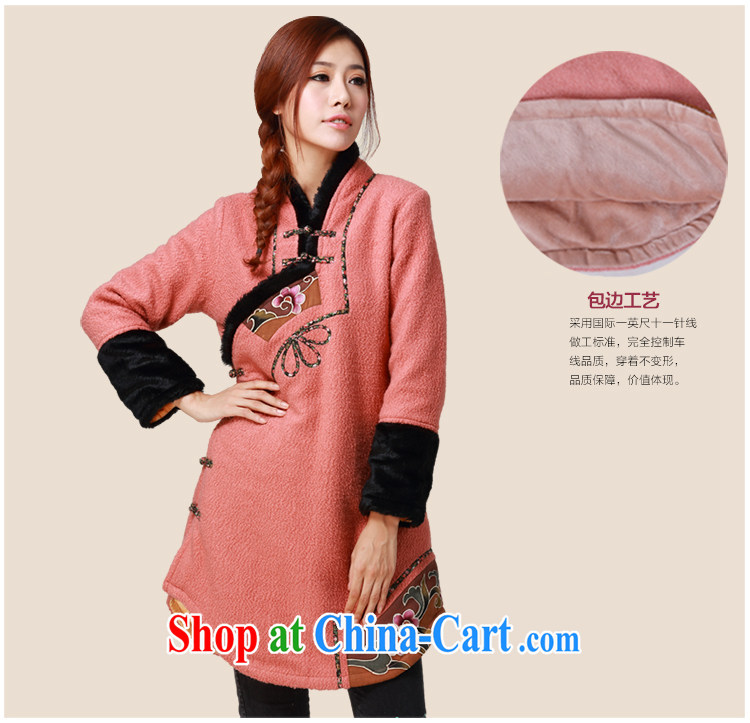 Mr Henry Tang, Ramadan 2014 winter clothes new nation in the wind, long-sleeved retro improved cheongsam pink XL pictures, price, brand platters! Elections are good character, the national distribution, so why buy now enjoy more preferential! Health