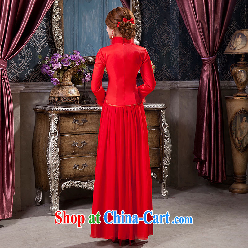 2014 new toast Service Bridal Fashion wedding dresses Chinese Dress retro improved long-sleeved long, married women clothing tailored, according to Lin, Elizabeth, and shopping on the Internet