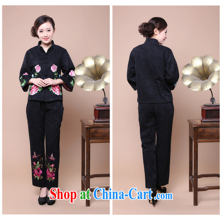 2014 fall and winter Korean Beauty stylish Chinese Ethnic Wind Chinese cotton jacquard Kit two kits to sell FGRS black XXXL pictures, price, brand platters! Elections are good character, the national distribution, so why buy now enjoy more preferential! Health