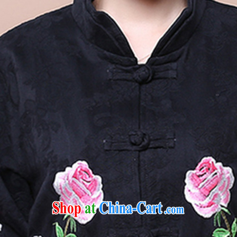 2014 fall and winter Korean beauty and stylish Chinese Ethnic Wind Tang with cotton jacquard Kit two kits to sell FGRS Black Kit XXXL, charm and Asia Pattaya (Charm Bali), online shopping