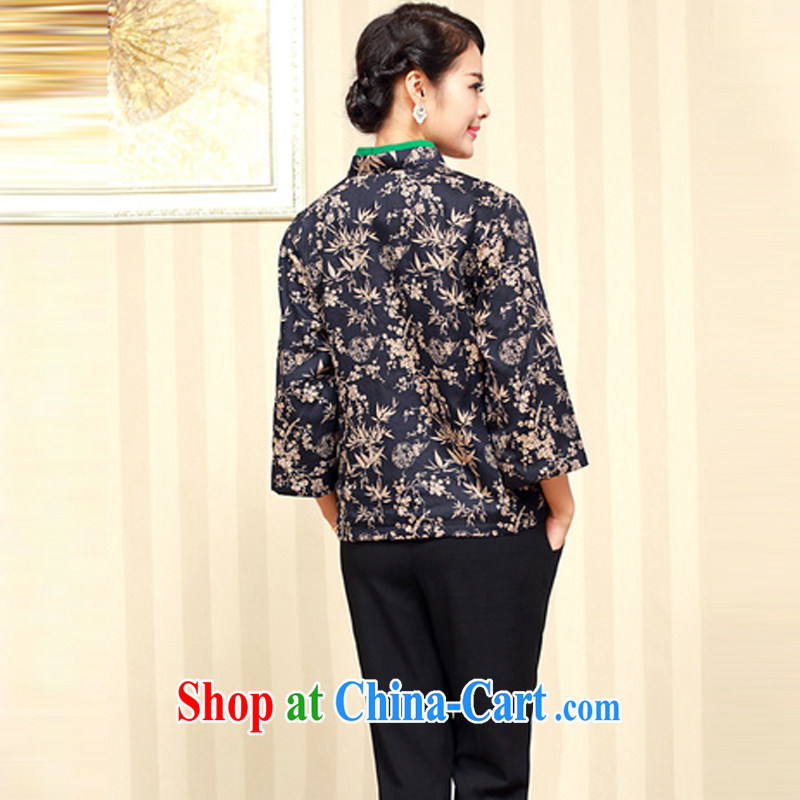 2014 Korean version in cultivating older stylish Chinese T-shirt jacket FGRS black XXL, charm and Barbara (Charm Bali), shopping on the Internet
