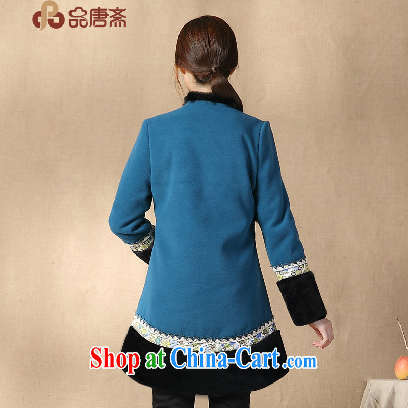 Mr Henry Tang, Id al-Fitr 2014 autumn and winter, new Ethnic Wind long-sleeved loose retro Tang jackets blue XL, Tang id al-Fitr, and shopping on the Internet