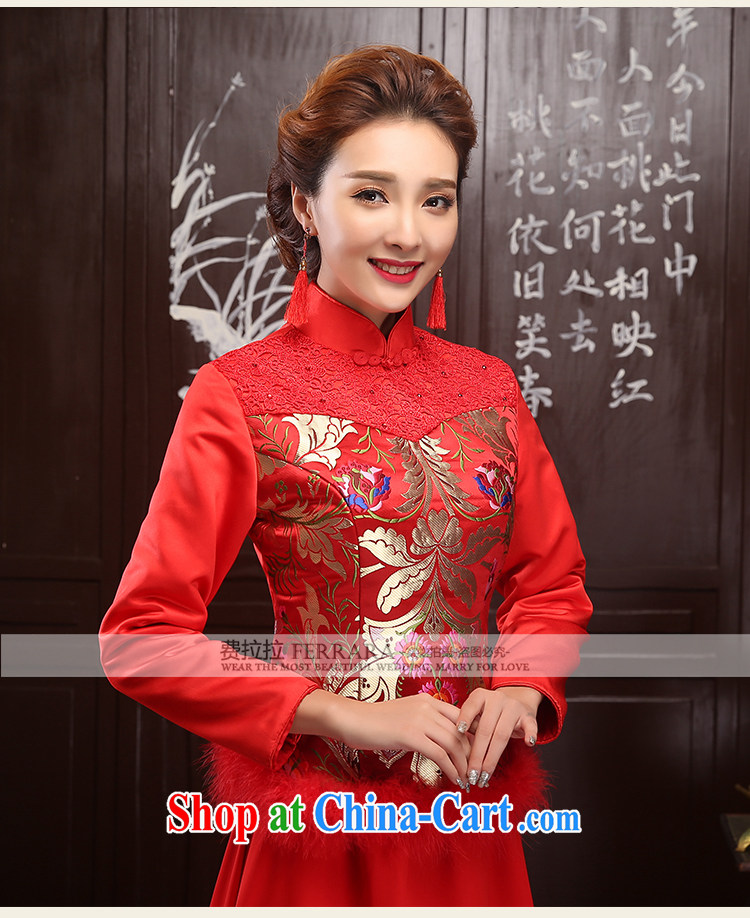La winter 2015 new bridal dresses long sleeved winter clothes long wedding dresses improved retro dresses XL Suzhou shipping pictures, price, brand platters! Elections are good character, the national distribution, so why buy now enjoy more preferential! Health