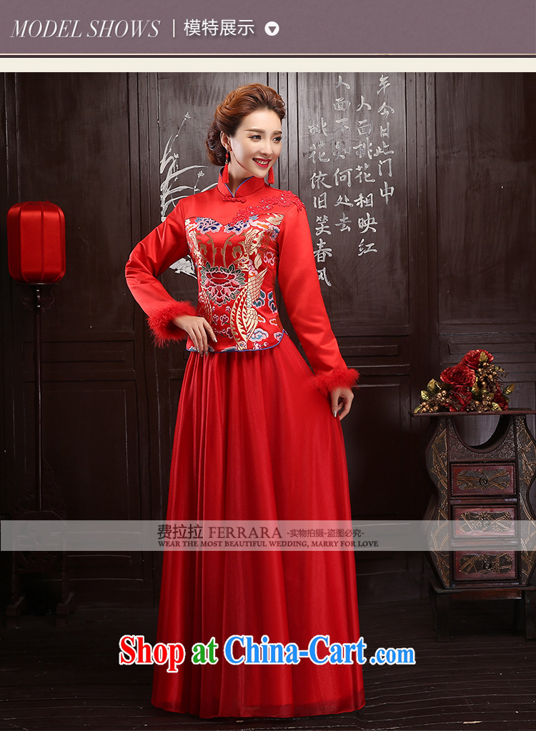 Ferrara 2015 New red-waist long, thick plush clip-robes bows serving XL Suzhou shipping pictures, price, brand platters! Elections are good character, the national distribution, so why buy now enjoy more preferential! Health