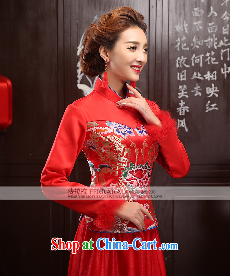 Ferrara 2015 New red-waist long, thick plush clip-robes bows serving XL Suzhou shipping pictures, price, brand platters! Elections are good character, the national distribution, so why buy now enjoy more preferential! Health