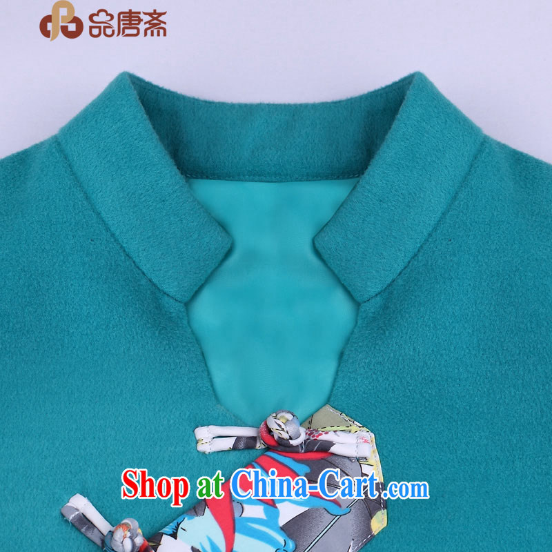 Mr Henry Tang, Id al-Fitr 2014 winter clothes new Ethnic Wind long-sleeved loose retro dresses shirt lake water green XL, Tang Id al-Fitr, shopping on the Internet