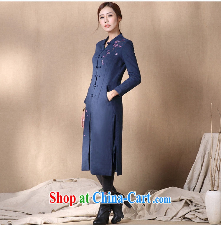 Mr Tang, Id al-Fitr autumn 2014 the new National wind cotton Ma Sau San video thin improved cheongsam shirt blue L pictures, price, brand platters! Elections are good character, the national distribution, so why buy now enjoy more preferential! Health