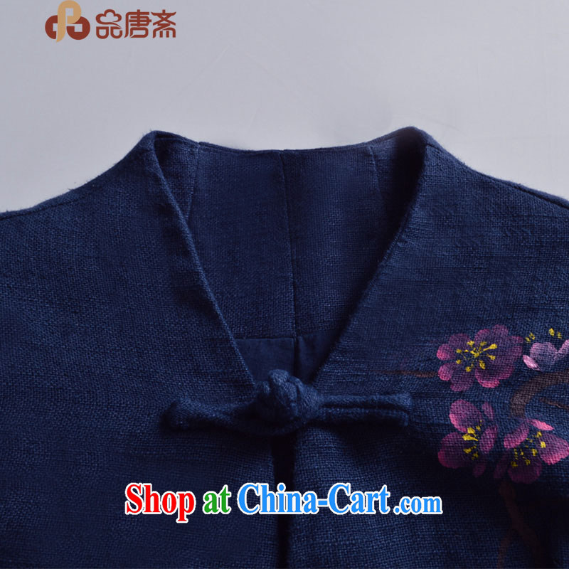 Mr Tang, Id al-Fitr autumn 2014 the new National wind cotton Ma Sau San video thin improved cheongsam shirt blue L, Tang ID al-Fitr, shopping on the Internet
