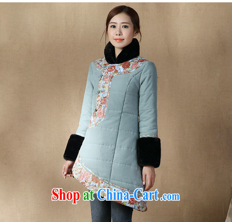 Mr Henry Tang, Id al-Fitr 2014 winter clothes new Ethnic Wind beauty graphics thin long-sleeved warm improved Tang fitted T-shirt green XL pictures, price, brand platters! Elections are good character, the national distribution, so why buy now enjoy more preferential! Health