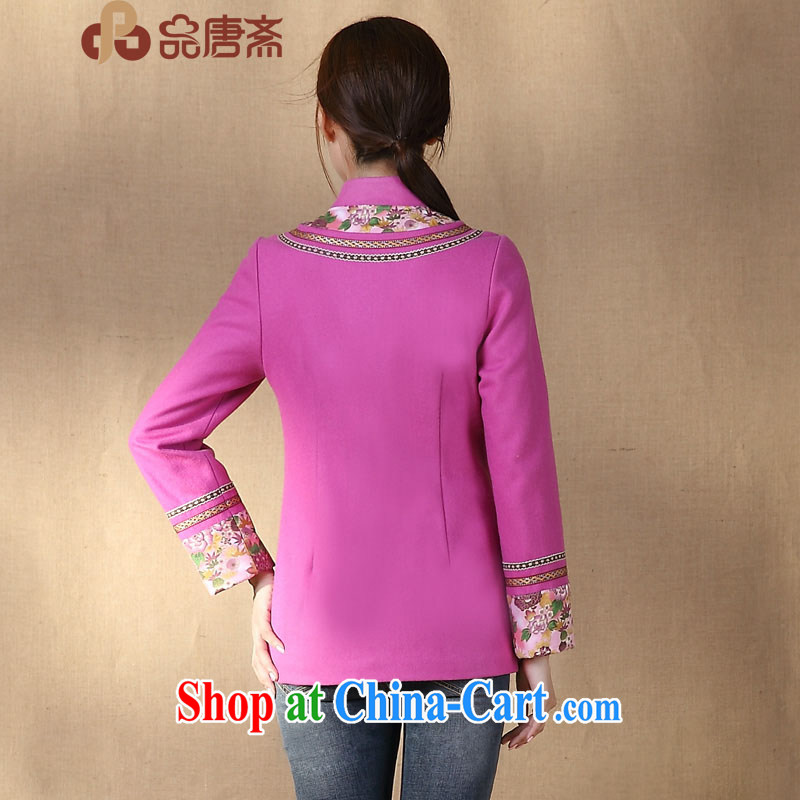 Mr Henry Tang, Id al-Fitr 2014 autumn and winter clothes new Ethnic Wind long-sleeved loose improved cheongsam shirt purple XL, Tang ID al-Fitr, shopping on the Internet