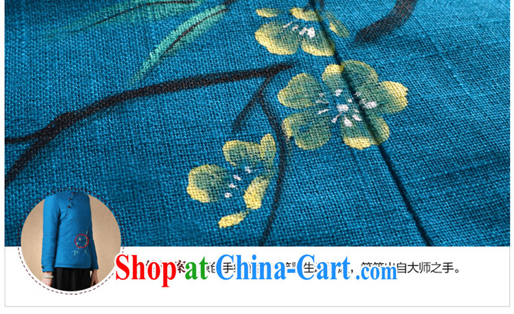 Mr Henry Tang, Id al-Fitr 2014 winter clothing new Ethnic Wind long-sleeved cultivating cotton quilted coat the cheongsam blue XL pictures, price, brand platters! Elections are good character, the national distribution, so why buy now enjoy more preferential! Health