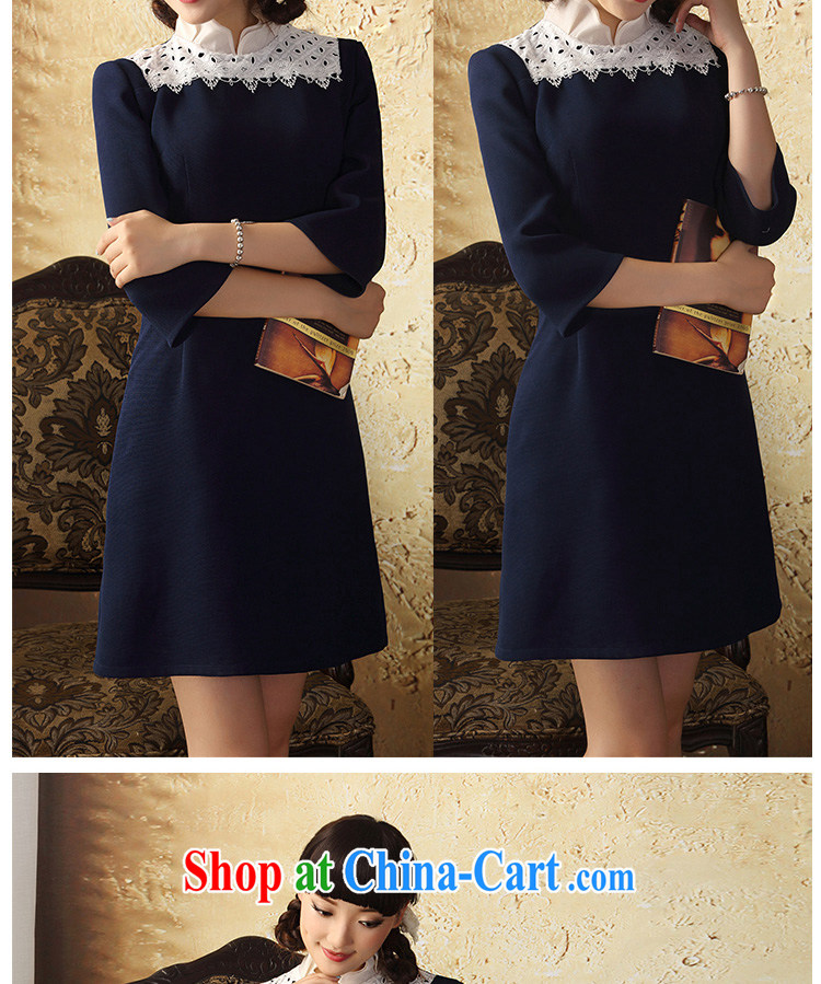 proverbial hero once and for all and Mrs Gillian retro China wind the cuff dress 2015 spring and summer new ethnic wind women short skirts blue XL pictures, price, brand platters! Elections are good character, the national distribution, so why buy now enjoy more preferential! Health