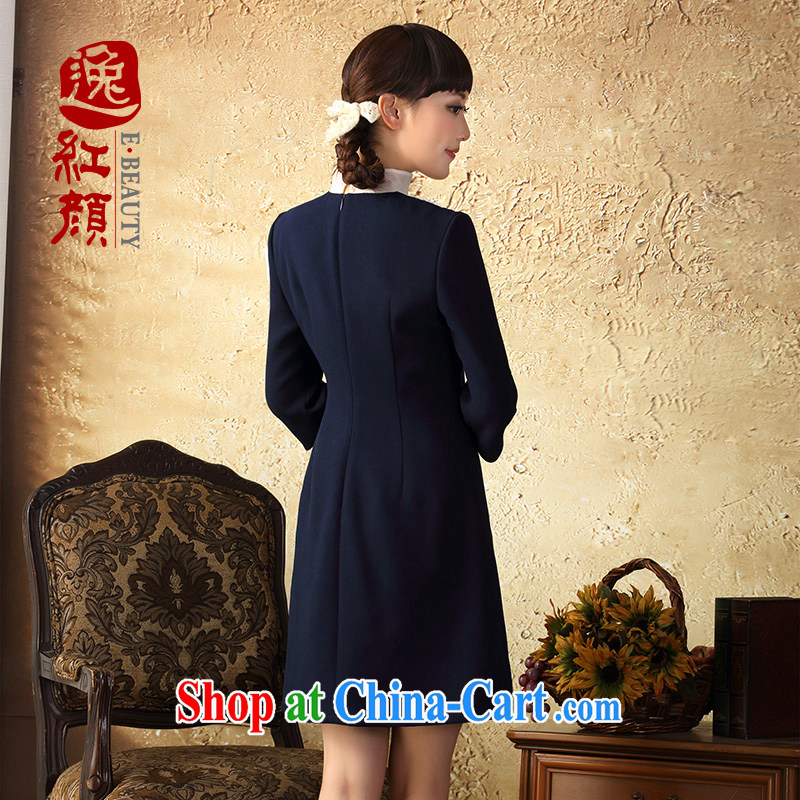 proverbial hero once and for all and Mrs Gillian retro China wind the cuff dress 2015 spring and summer new ethnic wind women's clothing skirts blue XL, fatally jealous once and for all, and, on-line shopping
