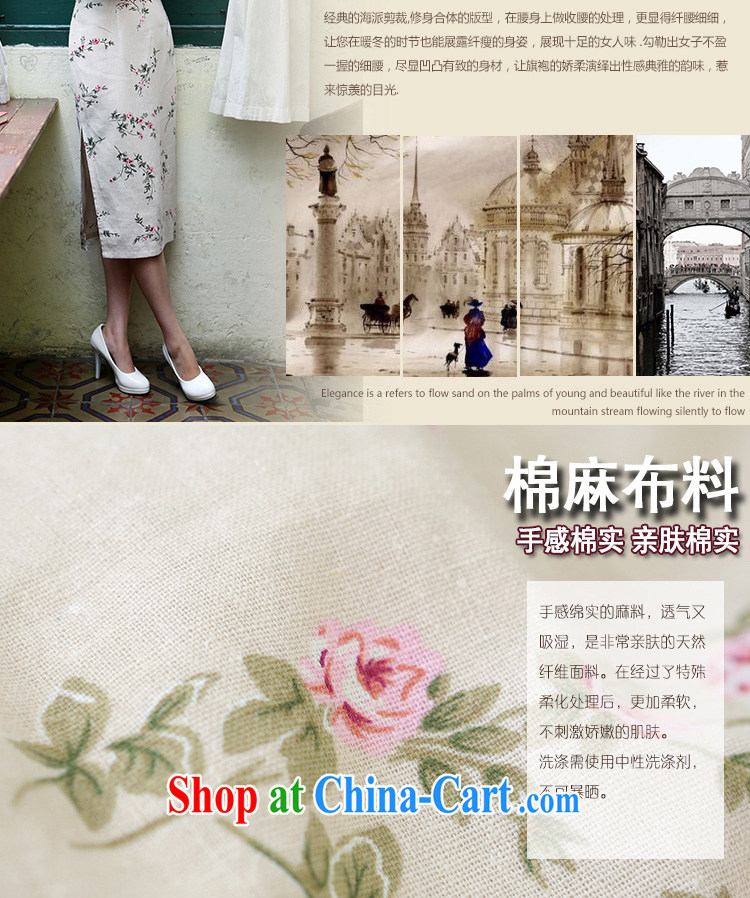 once and for all forget fatally jealous mind D. linen dresses fall skirt with improved stylish long cotton the cheongsam dress light gray S pictures, price, brand platters! Elections are good character, the national distribution, so why buy now enjoy more preferential! Health