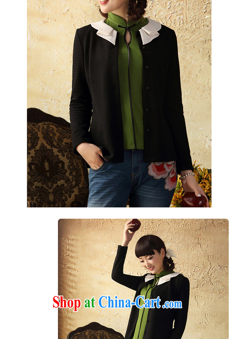 once and for all and fatally jealous of decentralization, long-sleeved T-shirt outfit improved Autumn with Chinese wind Chinese female ethnic wind black 2 XL pictures, price, brand platters! Elections are good character, the national distribution, so why buy now enjoy more preferential! Health