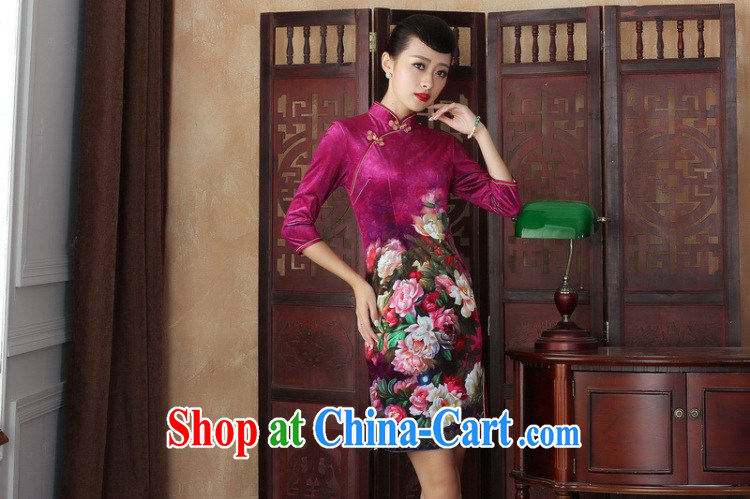 Take the Chinese Dress improved retro dresses, scouring pads, sleeves, long fall, dresses, Beauty Fashion dresses such as figure 2 XL pictures, price, brand platters! Elections are good character, the national distribution, so why buy now enjoy more preferential! Health