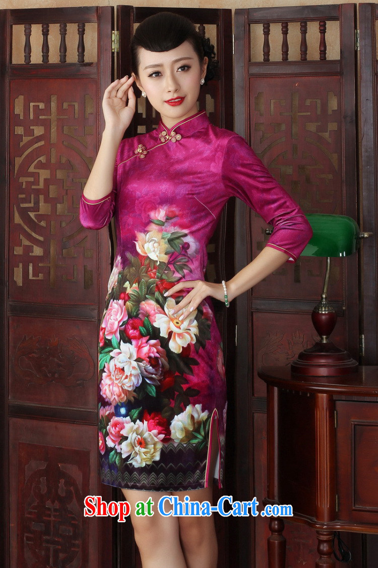 Take the Chinese Dress improved retro dresses, scouring pads, sleeves, long fall, dresses, Beauty Fashion dresses such as figure 2 XL pictures, price, brand platters! Elections are good character, the national distribution, so why buy now enjoy more preferential! Health