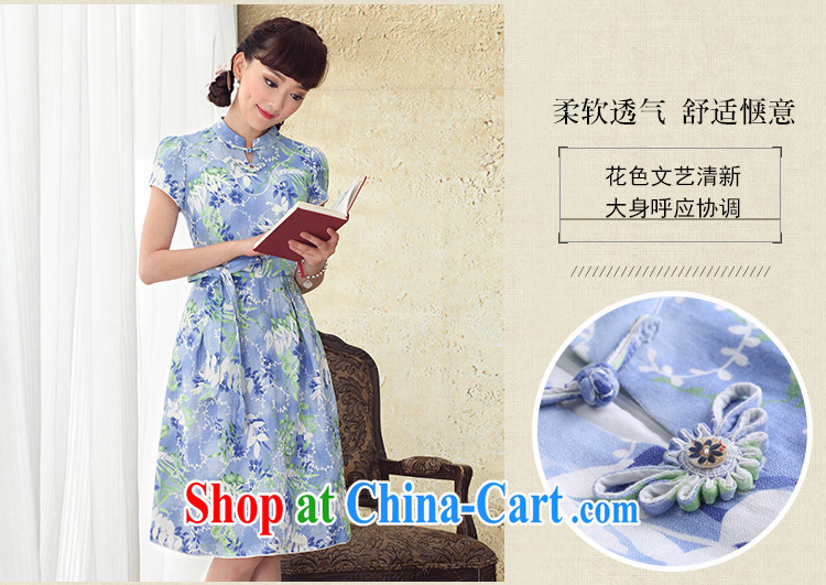 once and for all and Cheong Wa Dae fatally jealous rattan stamp cheongsam dress 2015 spring and summer New Beauty China wind, cuff skirt Navy XL pictures, price, brand platters! Elections are good character, the national distribution, so why buy now enjoy more preferential! Health