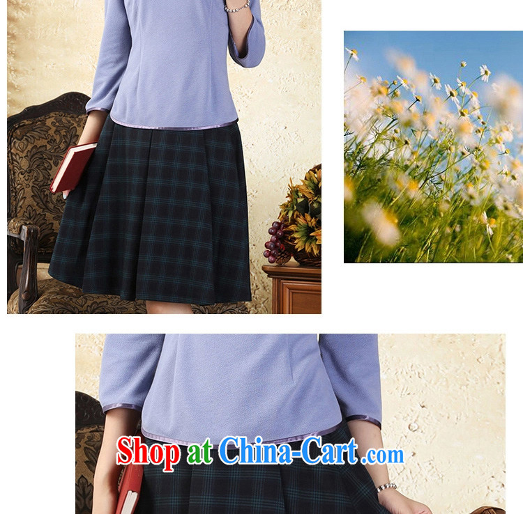 Once the proverbial hero Philip retro elegant plaid body skirt autumn new Chinese ethnic wind body dresses Diane green XL pictures, price, brand platters! Elections are good character, the national distribution, so why buy now enjoy more preferential! Health