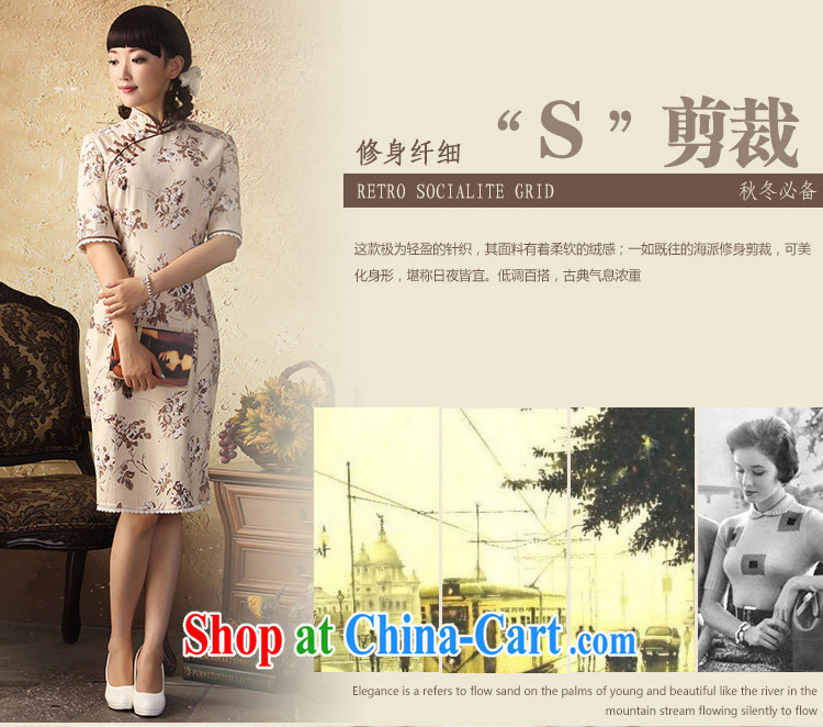 once and for all and fatally jealous 瑢 cotton linen stamp cheongsam dress 2015 spring and summer improved stylish cotton cultivating the cheongsam-yellow Baoying Chairman XL pictures, price, brand platters! Elections are good character, the national distribution, so why buy now enjoy more preferential! Health