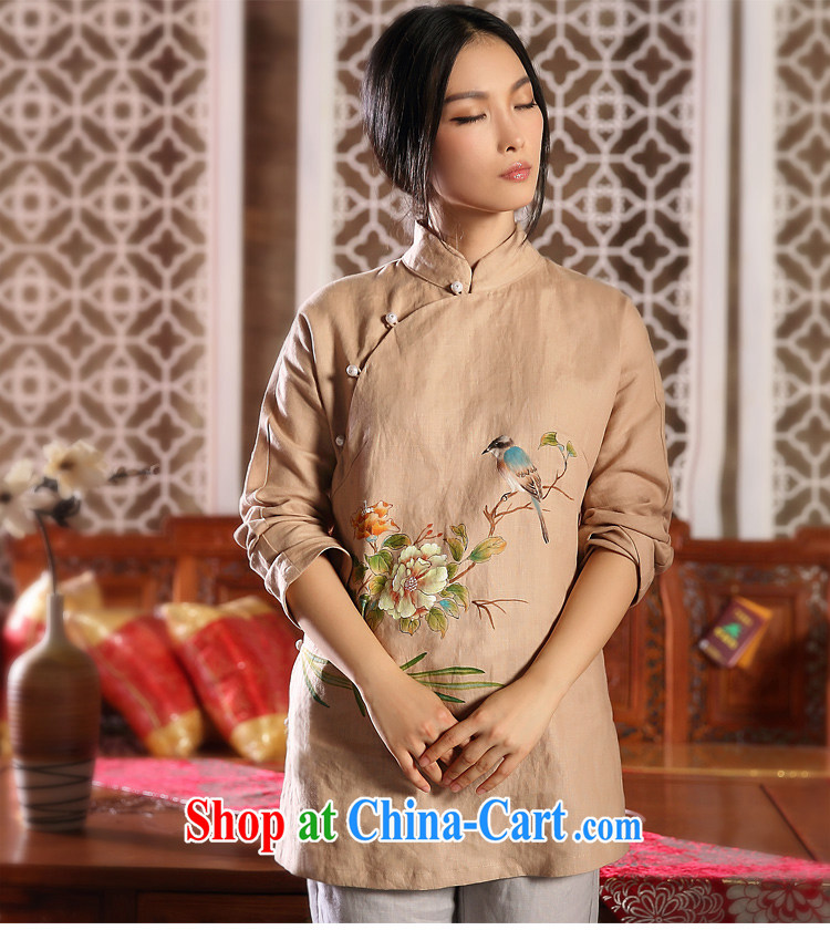 Ink the tree, birds fall and winter, hand-painted cotton the Chinese girl Chinese Han-T-shirt Ethnic Wind retro jacket L pictures, price, brand platters! Elections are good character, the national distribution, so why buy now enjoy more preferential! Health