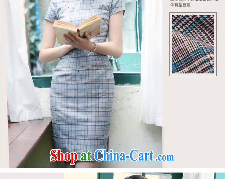once and for all and fatally jealous love checkered skirt dresses summer improved stylish and cultivating new cheongsam dress suit XL pictures, price, brand platters! Elections are good character, the national distribution, so why buy now enjoy more preferential! Health