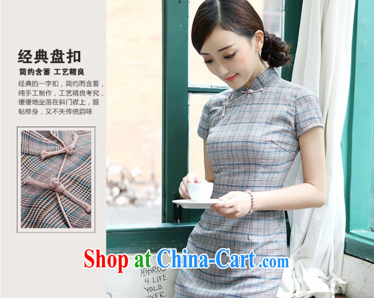 once and for all and fatally jealous love checkered skirt dresses summer improved stylish and cultivating new cheongsam dress suit XL pictures, price, brand platters! Elections are good character, the national distribution, so why buy now enjoy more preferential! Health