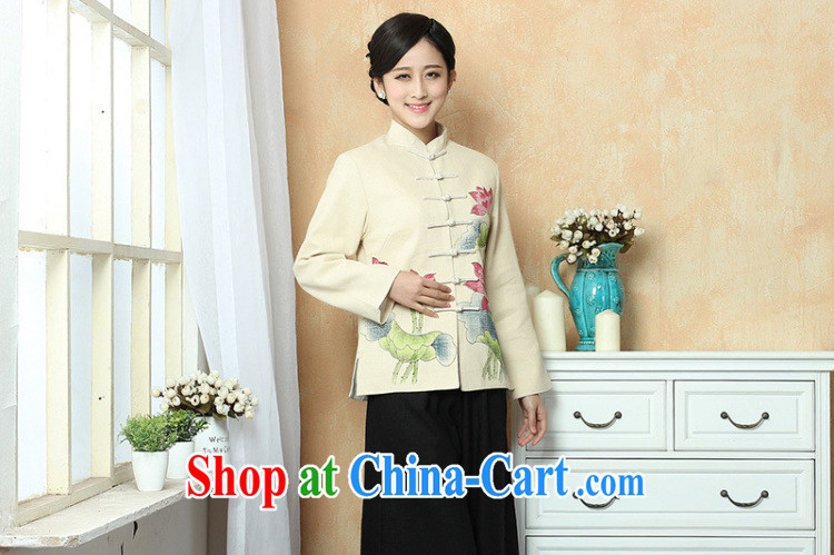 An Jing female Tang with autumn and winter Load T-shirt jacket, cotton for the Chinese T-shirt national costume show clothing - 2 beige 3XL pictures, price, brand platters! Elections are good character, the national distribution, so why buy now enjoy more preferential! Health