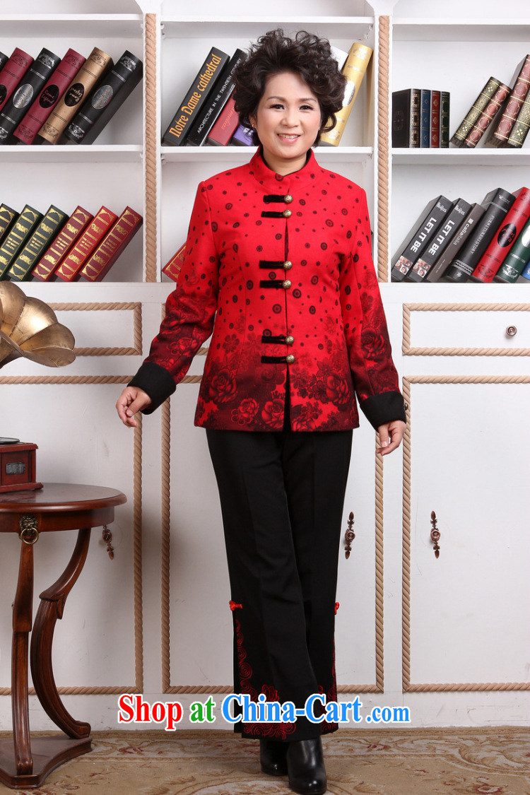 Jing An elderly female Tang with autumn and winter jackets with jacket, for Chinese Women parka brigades