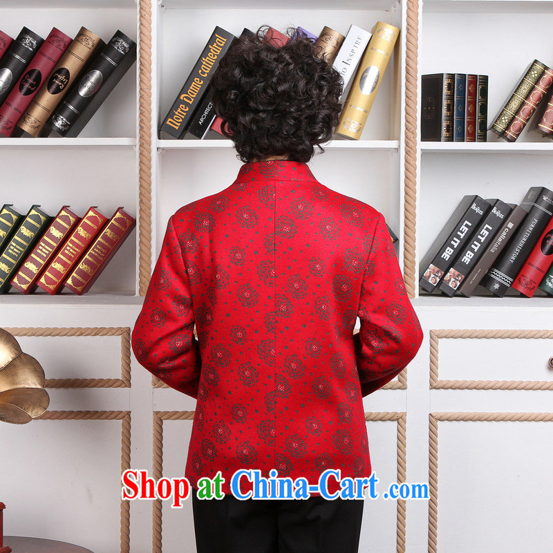 Jing An elderly female tang on winter clothes T-shirt jacket, for Chinese female wool jacket? Tang - 2 red 3 XL, an Jing, shopping on the Internet