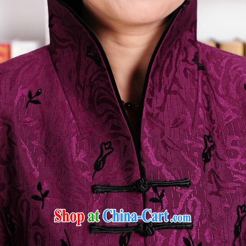 Jing An elderly female Chinese autumn and winter Load T-shirt jacket, for Chinese female parka brigades