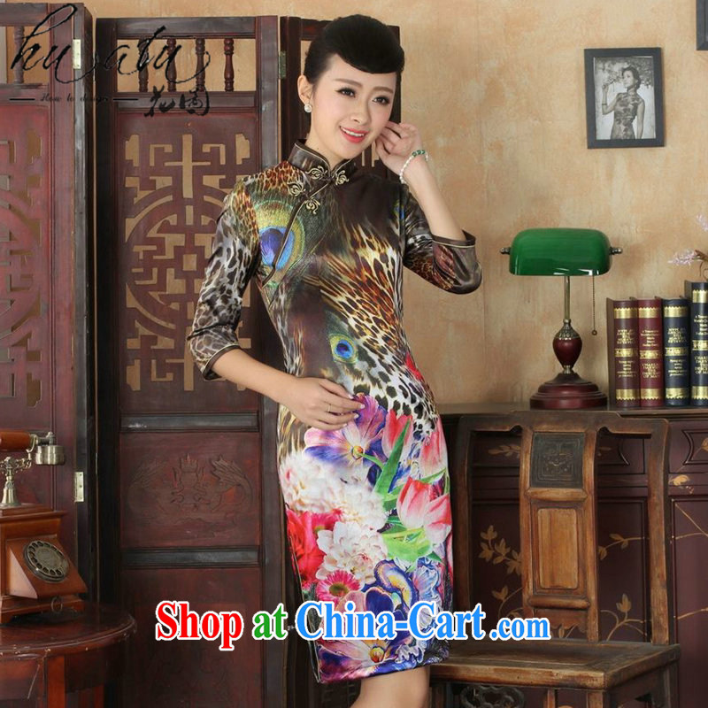 Take the new autumn dresses retro gold velour cheongsam elegant graphics thin beauty fashion ladies cuff in cheongsam dress attire such as figure 3 XL, spend figure, shopping on the Internet
