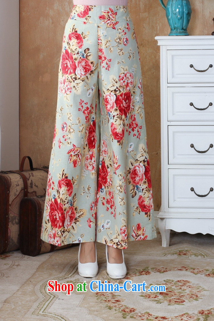 Jing An older Chinese Water ink stamp duty cotton Ma spring pants Wide Leg pants - 1m White 4XL pictures, price, brand platters! Elections are good character, the national distribution, so why buy now enjoy more preferential! Health