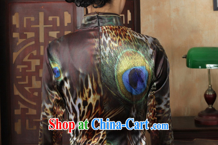 An Jing Chinese improved cheongsam dress long skirt-stretch the wool Peacock dresses 7 cuff picture color 2 XL pictures, price, brand platters! Elections are good character, the national distribution, so why buy now enjoy more preferential! Health