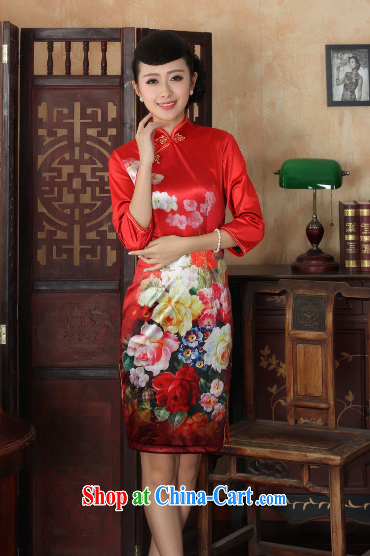 An Jing Chinese improved cheongsam dress long skirt-stretch the wool beauty dresses skirts 7 cuff picture color 2 XL pictures, price, brand platters! Elections are good character, the national distribution, so why buy now enjoy more preferential! Health