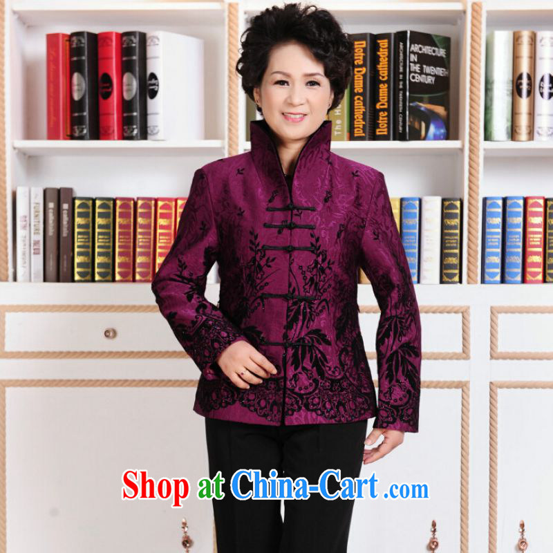 And Jing Ge older female Chinese autumn winter clothing T-shirt jacket, for Chinese female parka brigades
