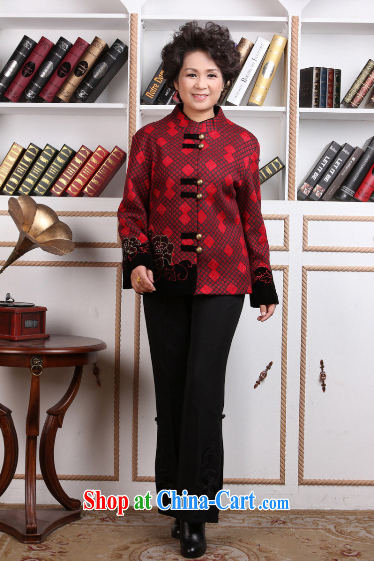 And Jing Ge older female Tang with winter clothes T-shirt jacket, for Chinese female wool jacket? Tang - 1 black and red tartan 3 XL pictures, price, brand platters! Elections are good character, the national distribution, so why buy now enjoy more preferential! Health
